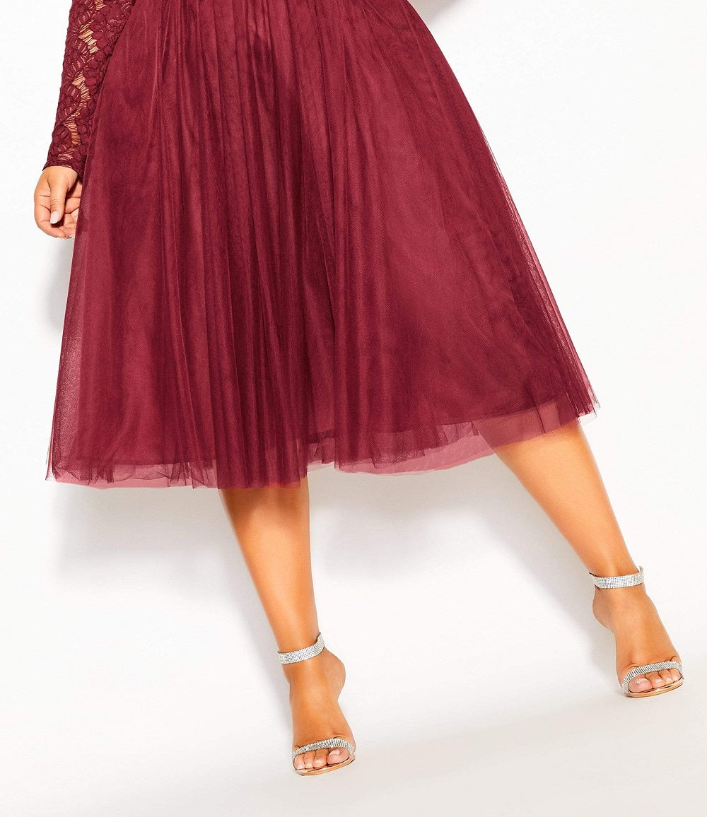 Vestido feminino City Chic RARE BEAUTY vermelho tamanho 20W