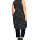 Top longo com nó City Chic feminino, moderno e longo, preto, tamanho 18W