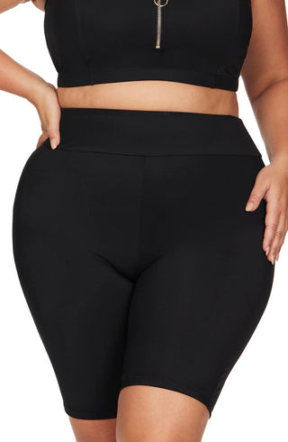 Artesands Shorts de natação Michaelangelo feminino preto tamanho 16 EUA