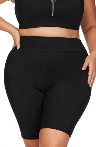 Artesands Shorts de natação Michaelangelo feminino preto tamanho 16 EUA