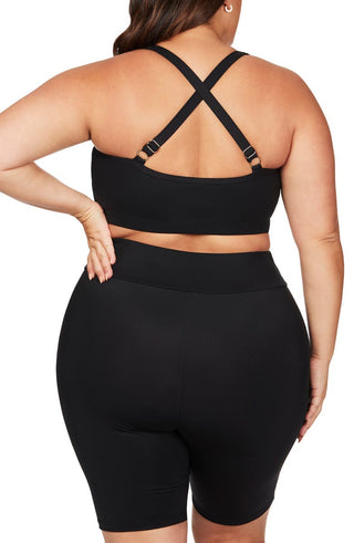 Artesands Shorts de natação Michaelangelo feminino preto tamanho 16 EUA