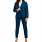 Le Suit Calça Feminina Crepe Elástico Azul Tamanho 18