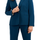 Le Suit Calça Feminina Crepe Elástico Azul Tamanho 18