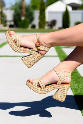 Fortune Dynamic - Sapatos de salto trançado com corda Bon Voyage