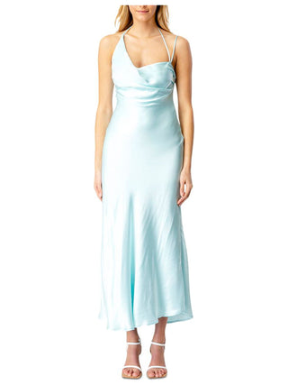 Vestido assimétrico feminino Bardot Astrid em preto, tamanho médio