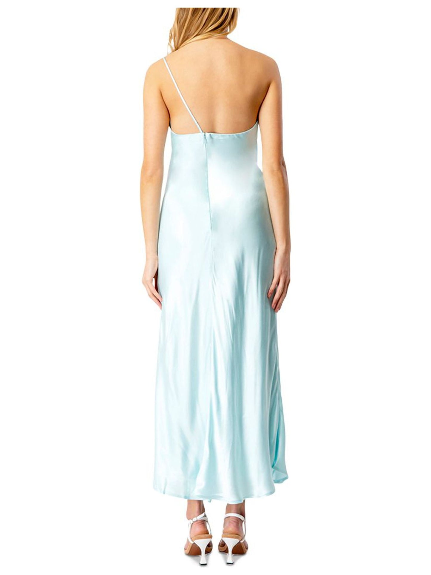 Vestido assimétrico feminino Bardot Astrid em preto, tamanho médio