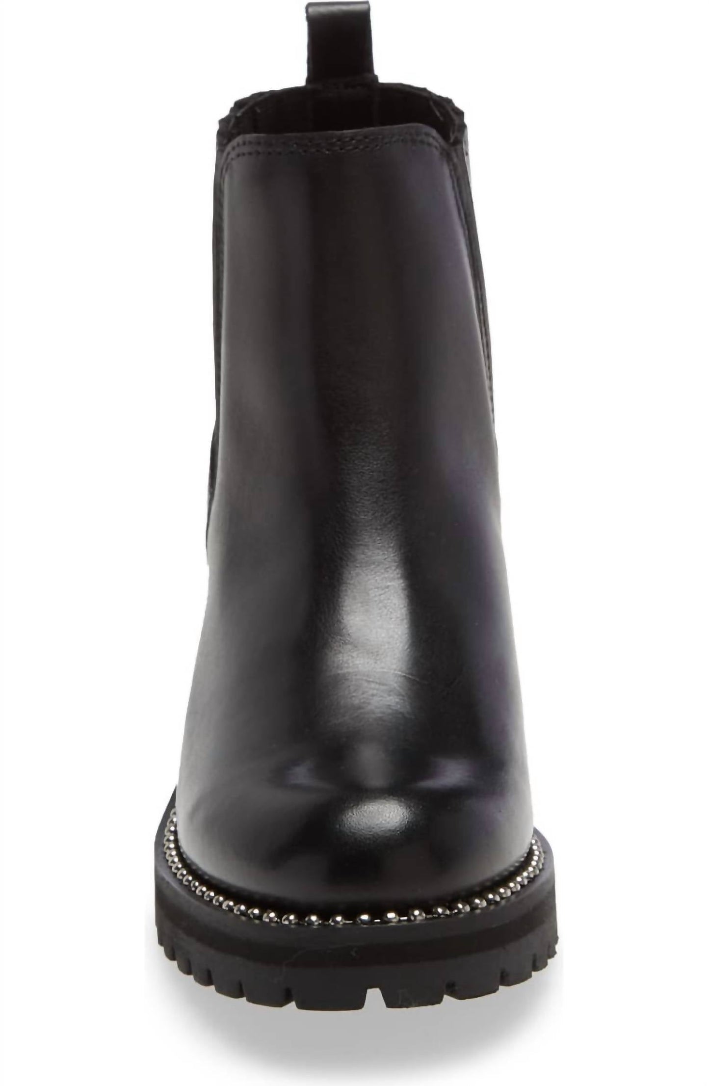 Steve Madden - Women's Leather Lug Sole Studded Chelsea Boot