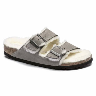 Birkenstock - Sandália feminina Arizona Shearling