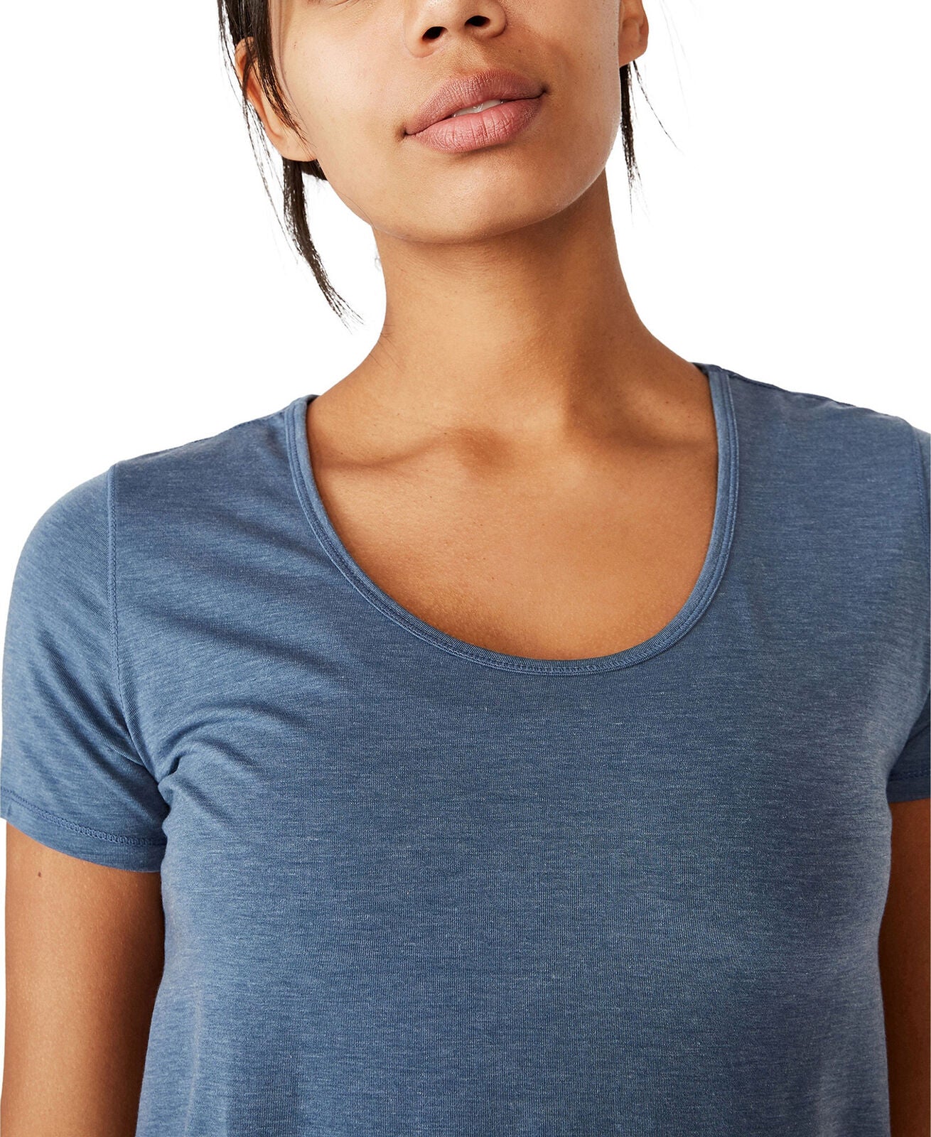 Camiseta de ginástica feminina COTTON ON azul tamanho grande