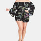 Macacão feminino City Chic Lily Pad preto tamanho 22W