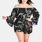 Macacão feminino City Chic Lily Pad preto tamanho 22W