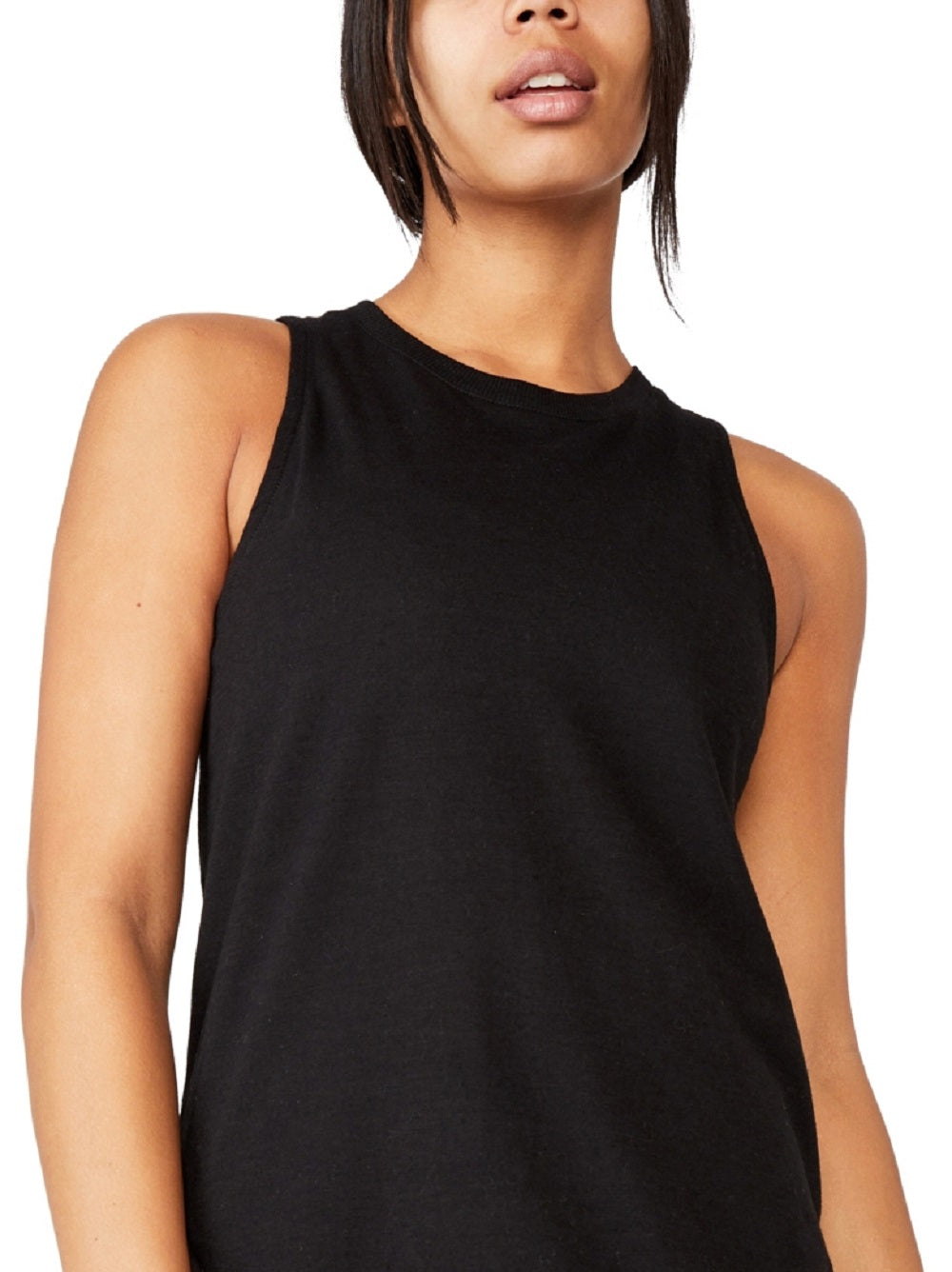 Regata feminina Cotton On Active Curve Hem preta tamanho X-G