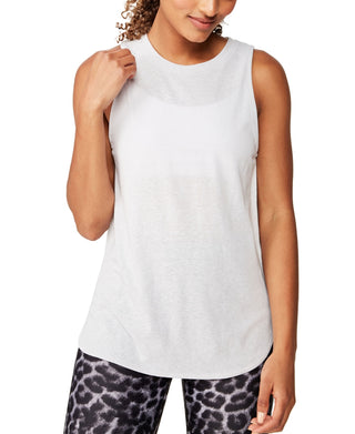COTTON ON Women's Active Curve Hem Tank Top Gray Size X-Small