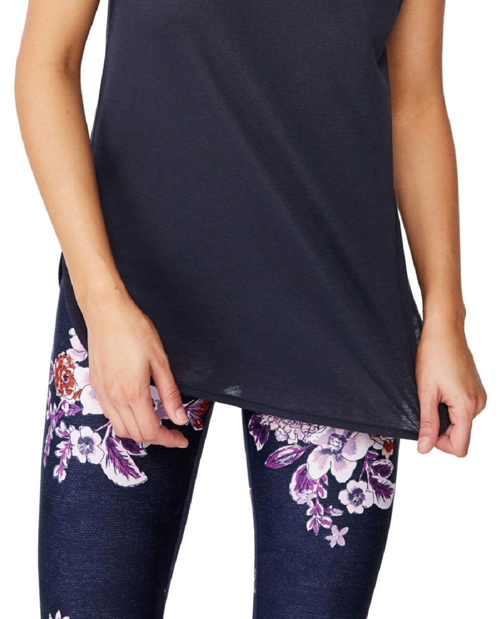 Regata feminina Cotton On Active Curve Hem azul tamanho pequeno