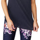 Camiseta regata feminina COTTON ON Active Curve Hem azul tamanho médio
