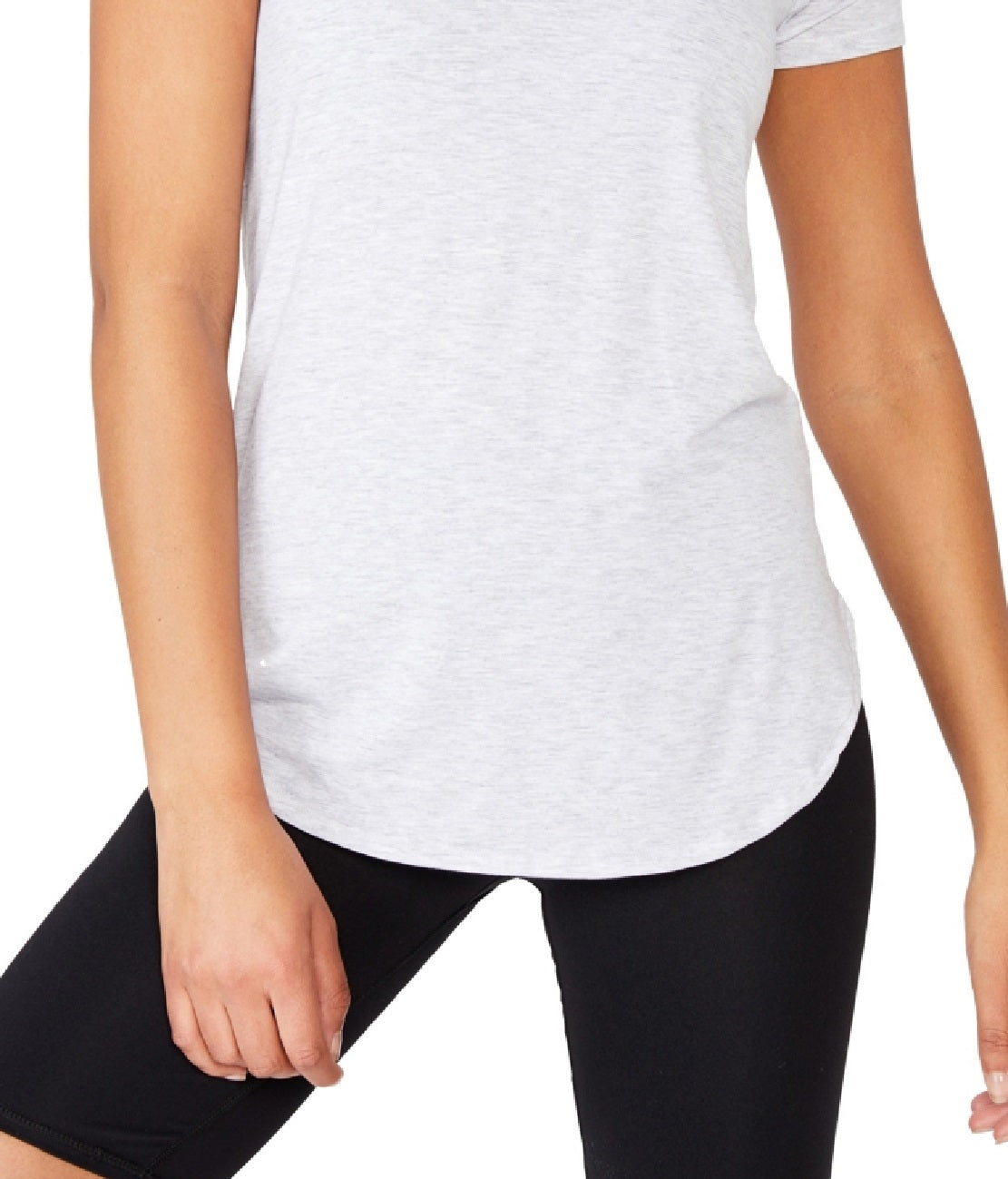 Camiseta de ginástica feminina Cotton On, tamanho médio, prateada