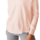 Blusa feminina de manga comprida com nervuras ativas COTTON ON rosa