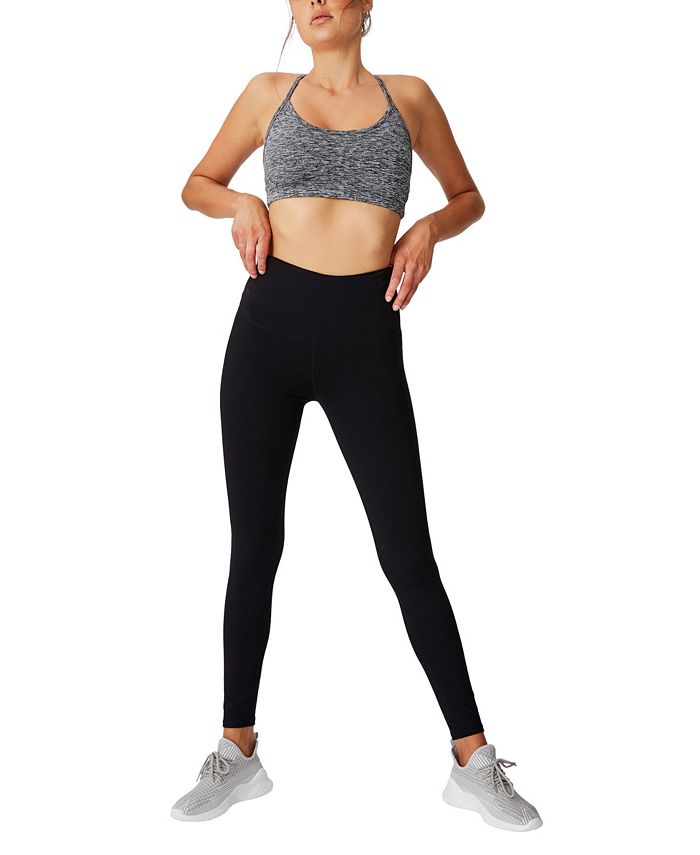 Meia-calça feminina Cotton On Active cintura alta preta tamanho X-G