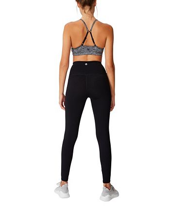 Meia-calça feminina Cotton On Active cintura alta preta tamanho X-G