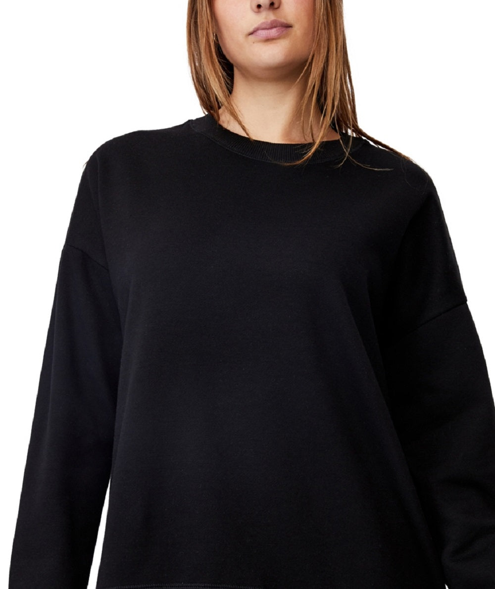 Suéter feminino de manga comprida COTTON ON Lifestyle, preto, tamanho X-G