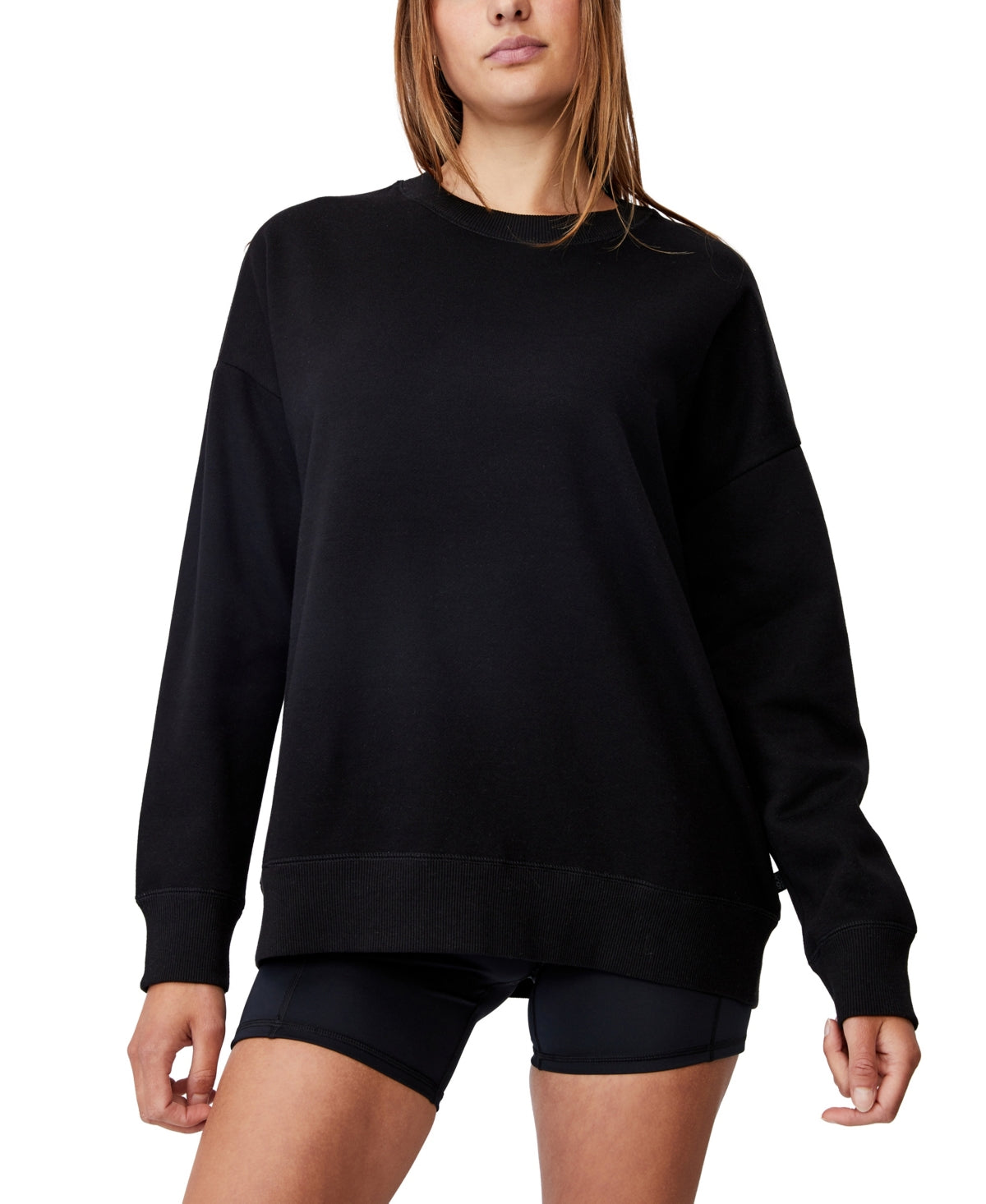 Suéter feminino de manga comprida COTTON ON Lifestyle, preto, tamanho X-G