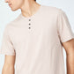 Camiseta Henley Orgânica Masculina Cotton On Rosa Tamanho P