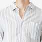Camisa de manga comprida Ashby masculina COTTON ON, azul, tamanho pequeno