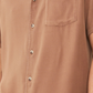 Camisa cubana masculina de manga curta COTTON ON marrom tamanho grande