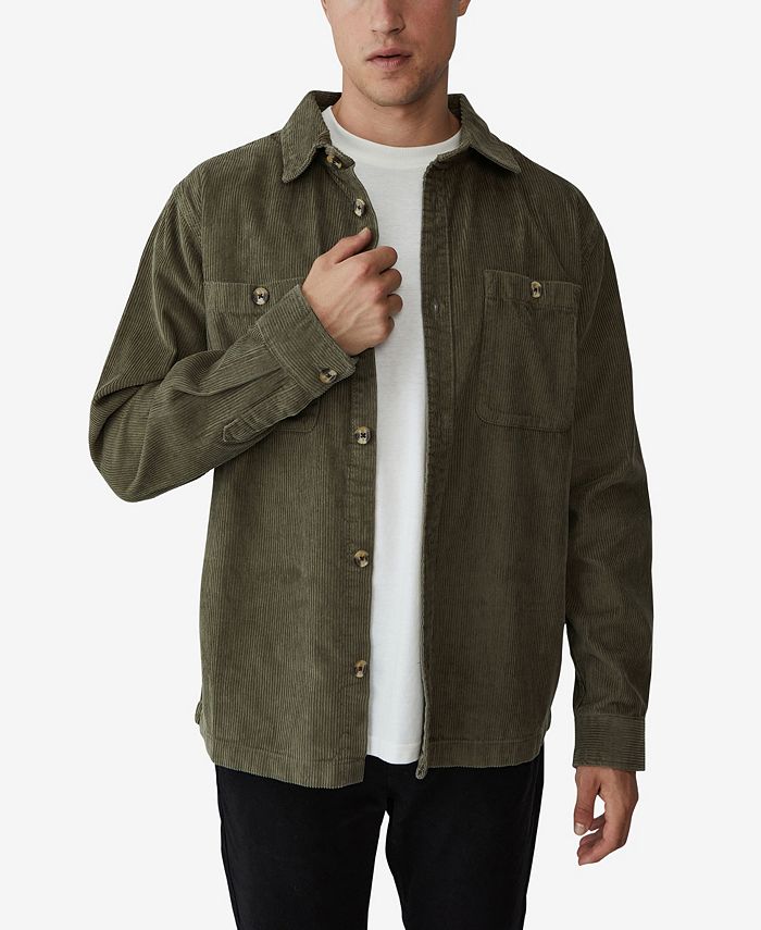 Camisa pesada masculina COTTON ON verde tamanho XX-G