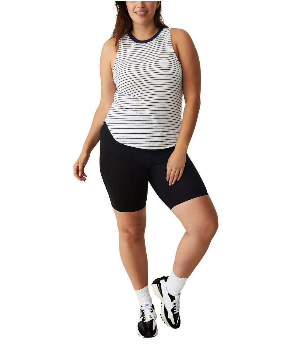 Regata feminina Cotton On Active Curve Hem azul tamanho M