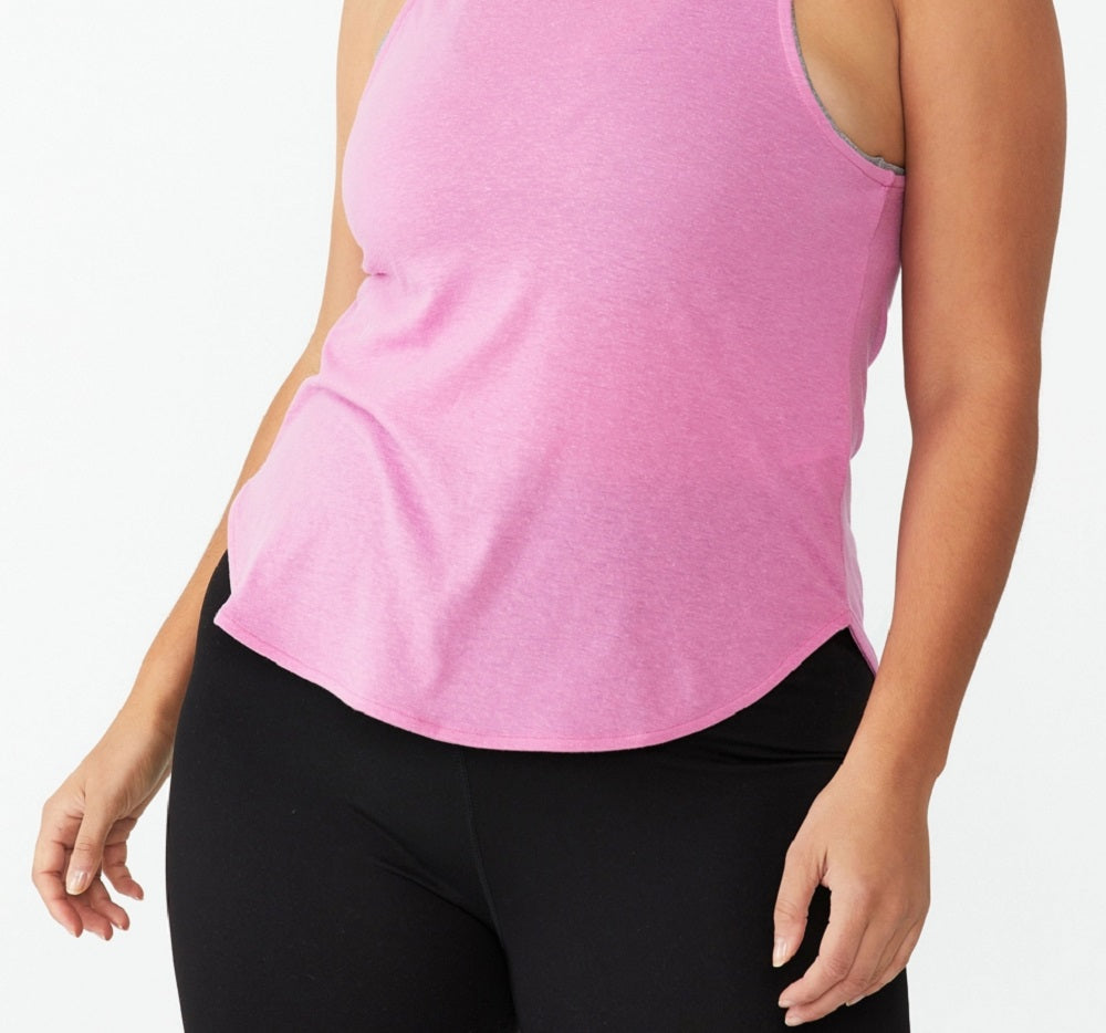 Regata Cotton On Active Curve Hem Feminina Rosa Tamanho M