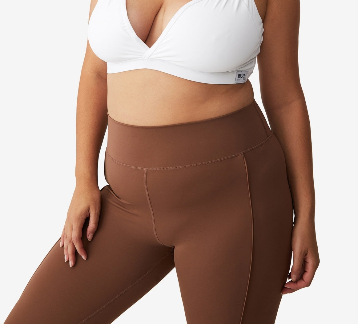 Sutiã curto Active Ultimate Active Plunge feminino COTTON ON, branco