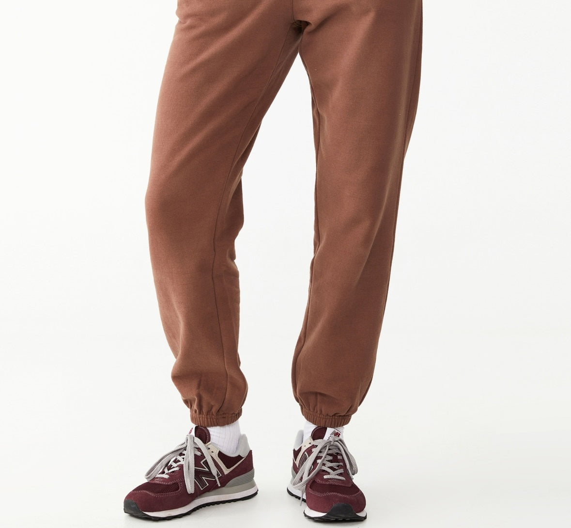 Calça de ginástica feminina COTTON ON plush marrom tamanho médio