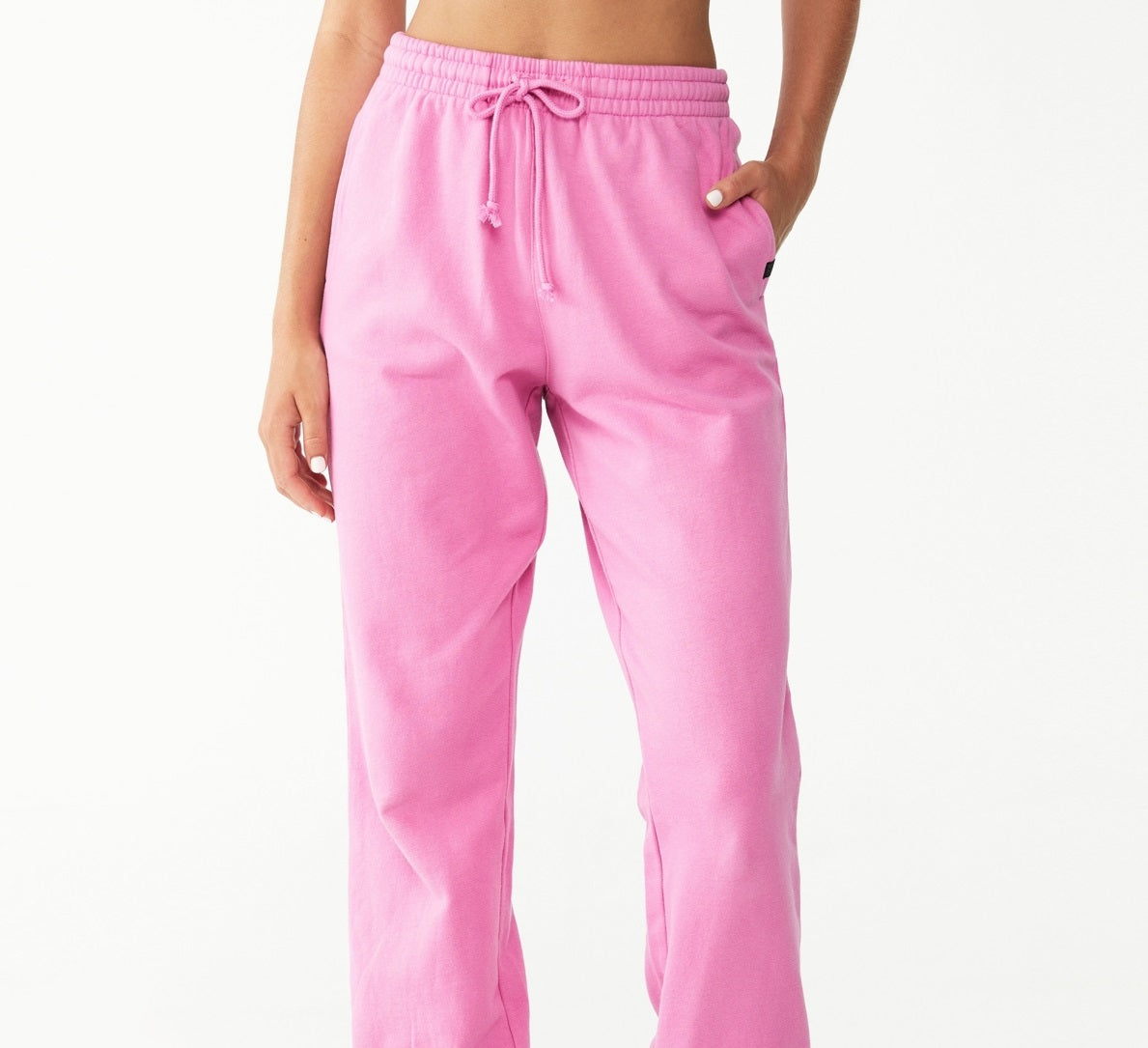 Calça de ginástica feminina COTTON ON Plush, rosa, tamanho X-S