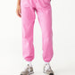 Calça de ginástica feminina COTTON ON Plush, rosa, tamanho X-S