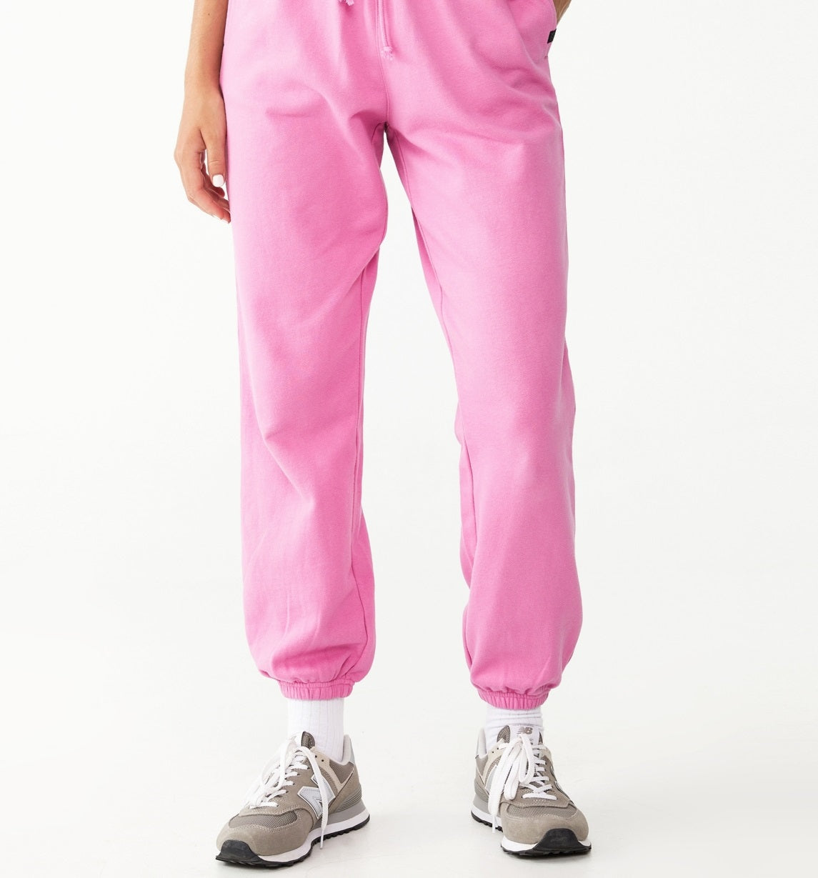 Calça de ginástica feminina COTTON ON Plush, rosa, tamanho X-S