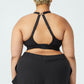 Top curto de compressão ativa feminino COTTON ON, preto, tamanho 12W