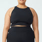 Top curto de compressão ativa feminino COTTON ON, preto, tamanho 16W