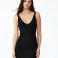Vestido midi justo de malha feminino COTTON ON, preto, tamanho GG