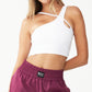 Top feminino ultramacio com decote em V e alças finas, tamanho médio, COTTON ON