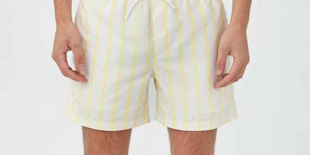 Calções de banho masculinos COTTON ON amarelos tamanho X-G
