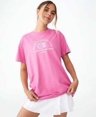 Camiseta feminina orgânica ativa COTTON ON rosa