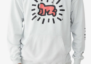 Suéter de lã Keith Haring masculino COTTON ON, azul, tamanho pequeno