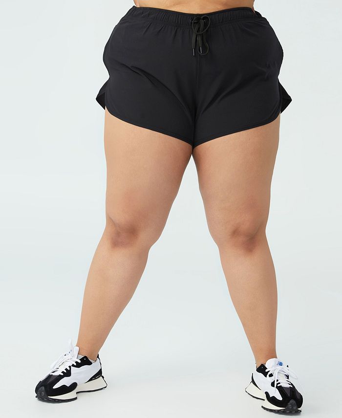 Shorts de corrida feminino COTTON ON Lifestyle Move, preto, tamanho 14W