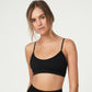 Top curto sem costura feminino COTTON ON, preto, tamanho pequeno