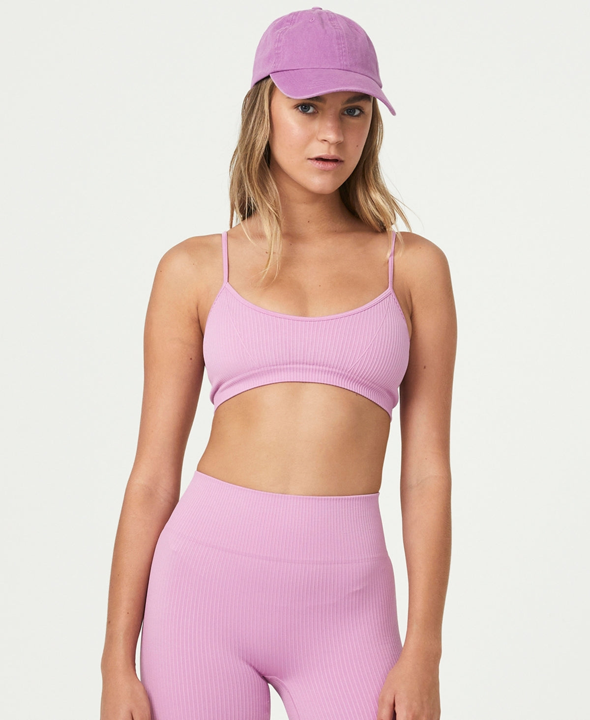 Top curto sem costura feminino COTTON ON rosa tamanho médio