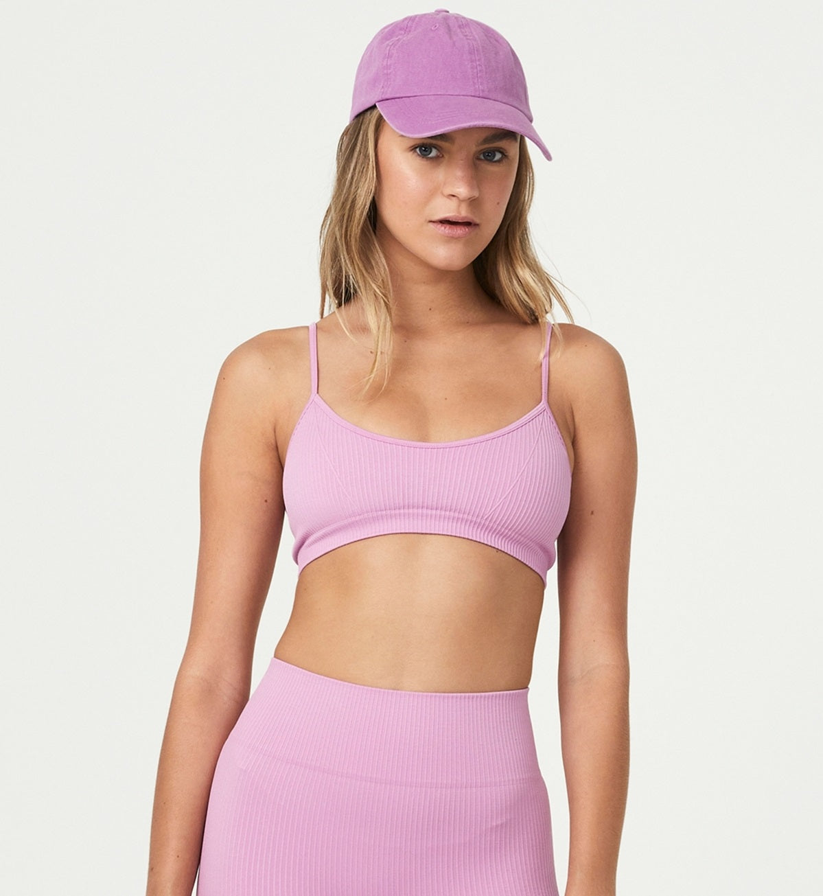 Top curto sem costura feminino COTTON ON rosa tamanho médio