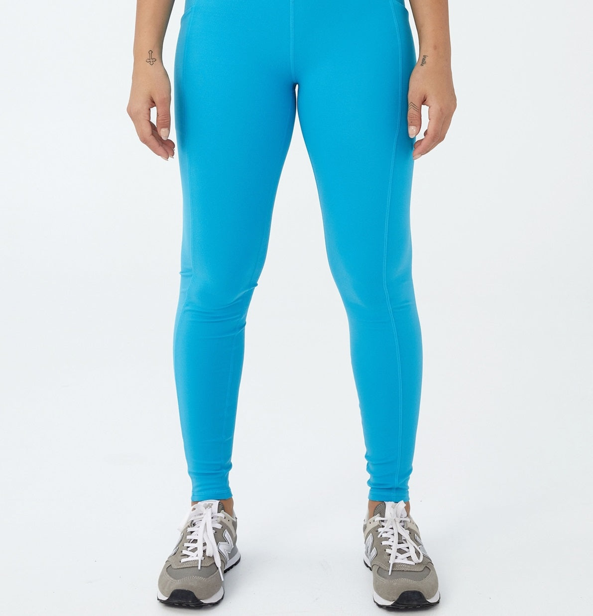 Calça justa feminina COTTON ON com bolso ultramacio e comprimento total, azul, tamanho médio