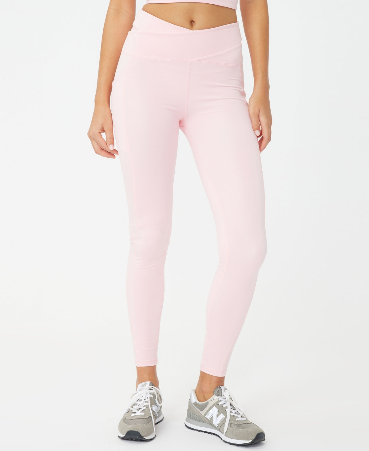 Calça justa feminina COTTON ON com bolso ultramacio e comprimento total, rosa, tamanho pequeno