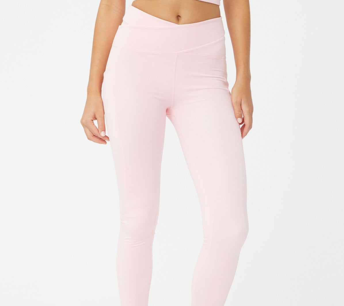 Calça justa feminina COTTON ON com bolso ultramacio e comprimento total, rosa, tamanho pequeno